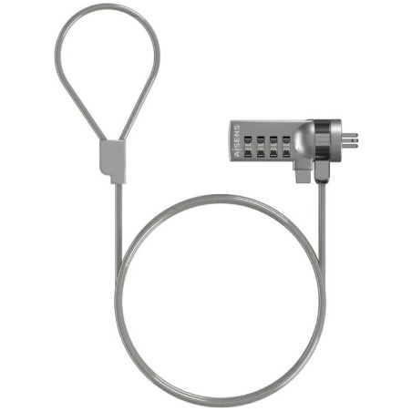 ph2AISENS 8211 Cable de seguridad de acero galvanizado con cerradura de combinacion para ordenador monitor portatil etc h2pulli