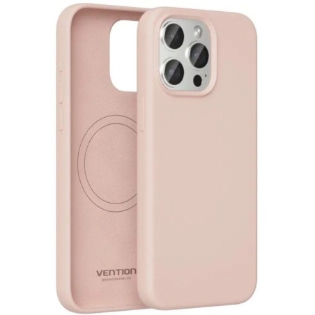 ph2Funda de silicona liquida Vention para iPhone 13 con MagSafe en color rosa h2 p