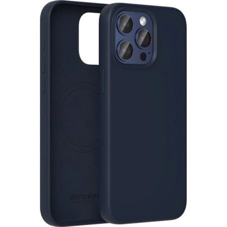 ph2Funda de silicona liquida Vention para iPhone 15 Pro con MagSafe en color azul medianoche h2 p
